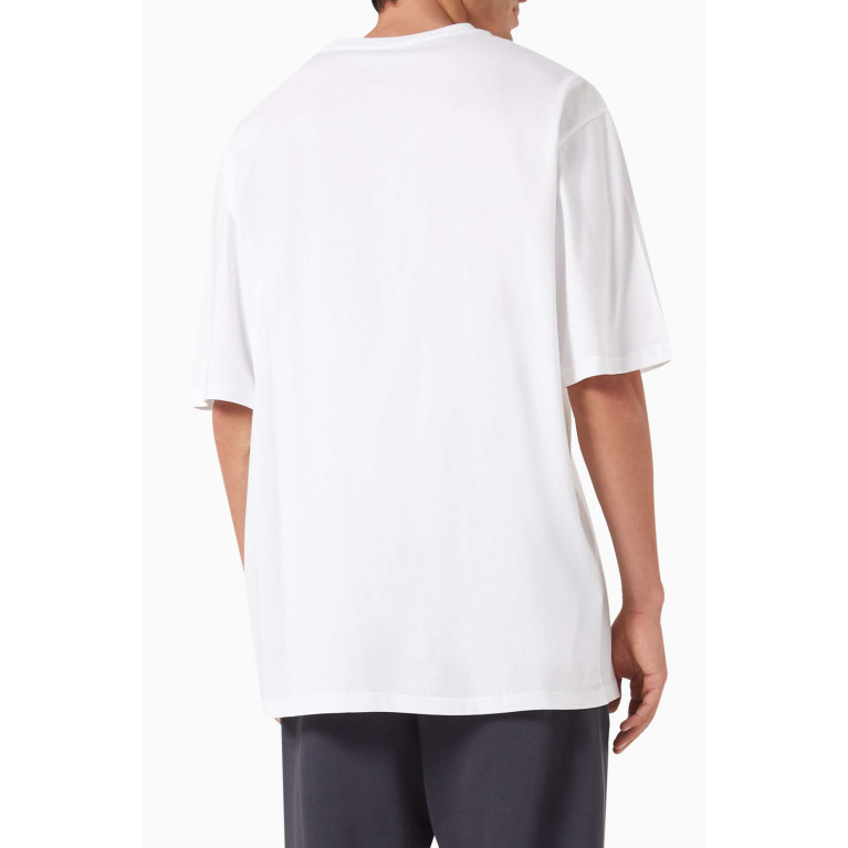 Les Benjamins - Oversized Graphic-print T-shirt in Cotton-jersey White