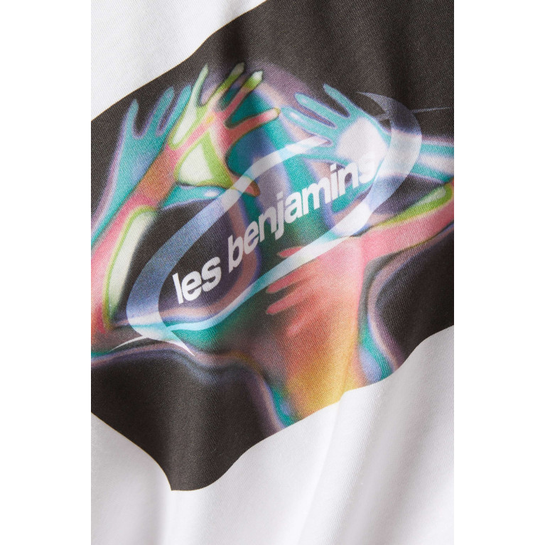 Les Benjamins - Oversized Graphic-print T-shirt in Cotton-jersey White