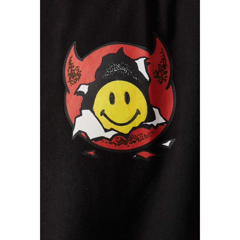Market - Smiley Inner Peace T-shirt in Cotton-jersey Black