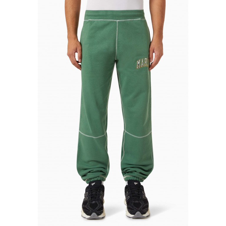 Market - Triple Stitch Sweatpants in Cotton-fleece Green