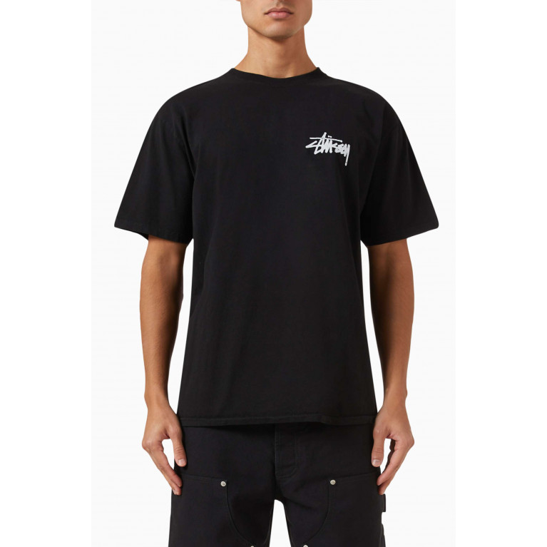 Stussy - Old Phone Logo T-shirt in Cotton