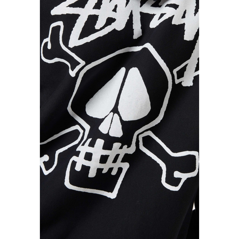 Stussy - Skull & Bones Logo Hoodie in Cotton