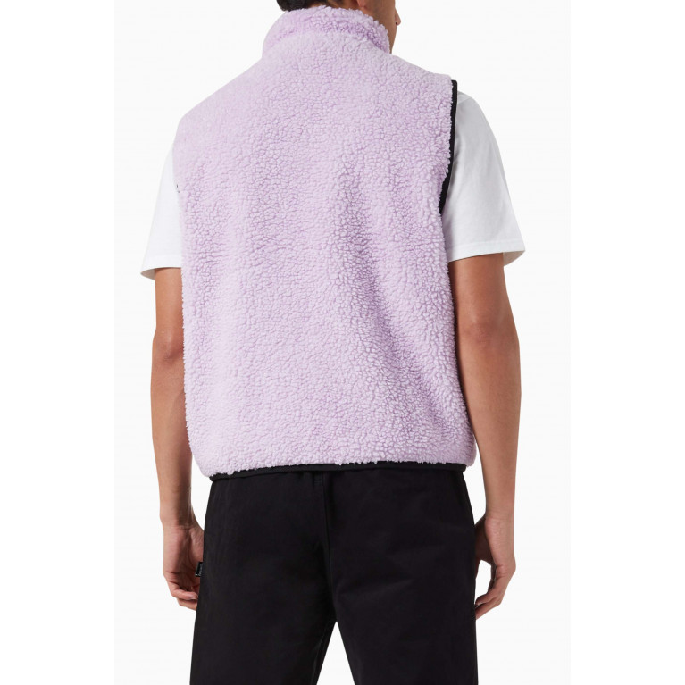 Stussy - Reversible Vest in Sherpa Fleece & Nylon Purple