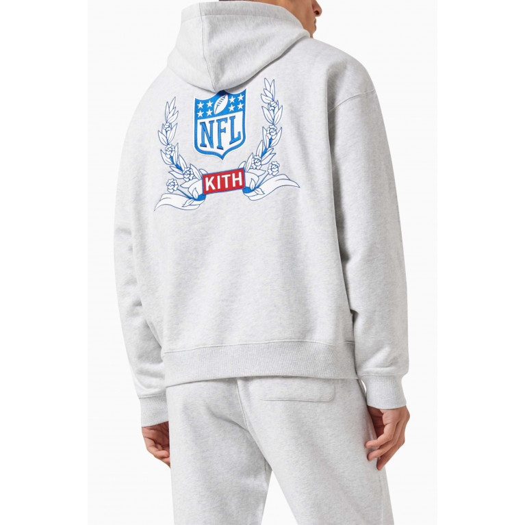 Kith - x NFL Giants Laurel Embroidered Hoodie in Cotton Grey
