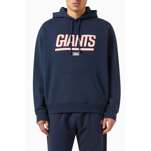Kith - x NFL Giants Laurel Embroidered Hoodie in Cotton Blue