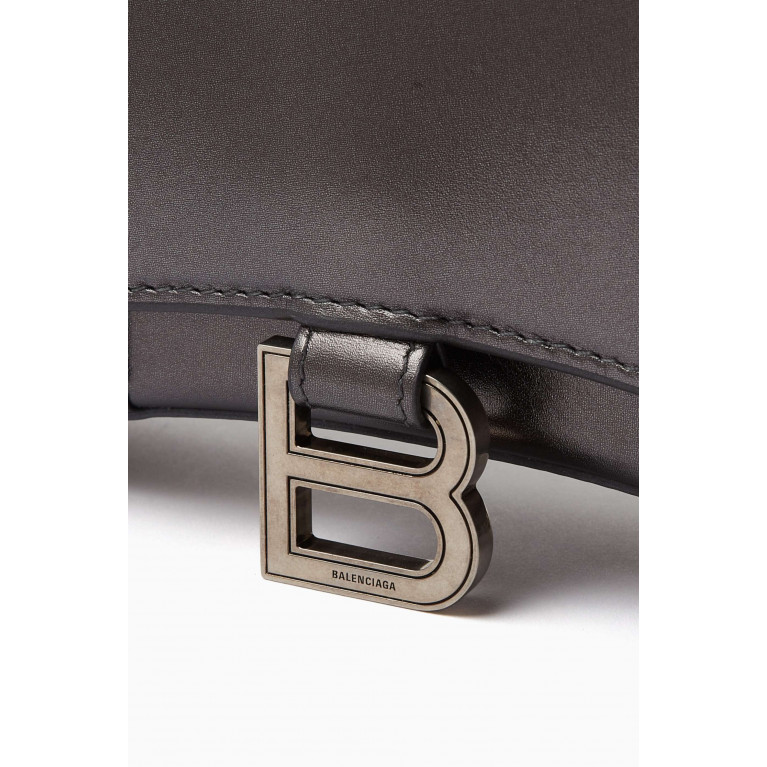 Balenciaga - Hourglass Wallet on Chain in Metallized Calfskin