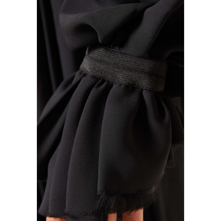 Balenciaga - All in Draped Midi Dress in Technical Crepe