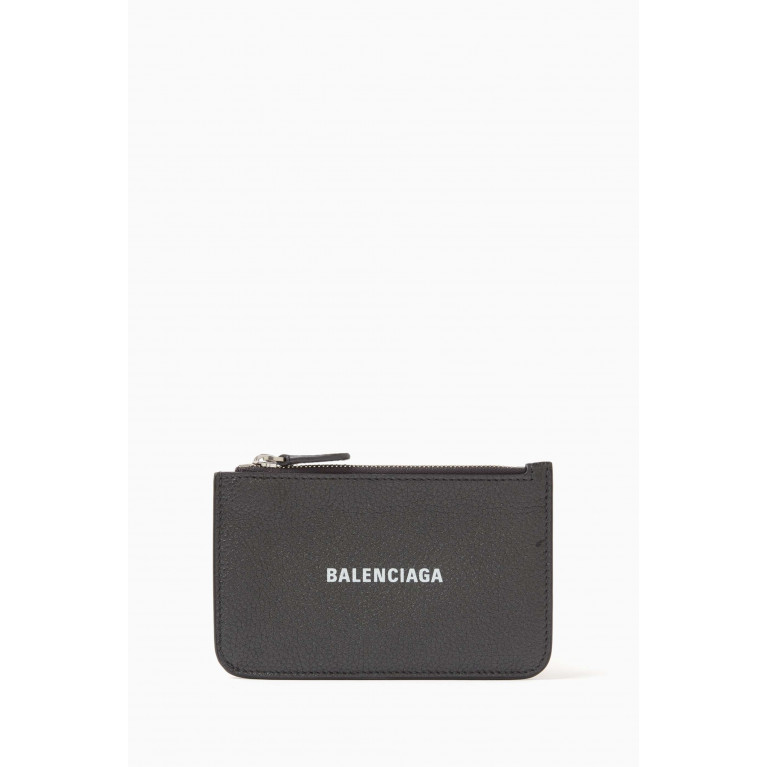 Balenciaga - Cash Large Long Coin & Card Holder in Metallized Grained Calfskin