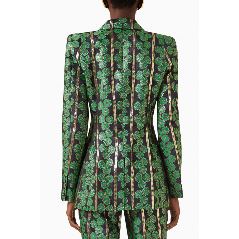 The Vampire's Wife - The Charlatan Suit Jacket in Metallic-jacquard