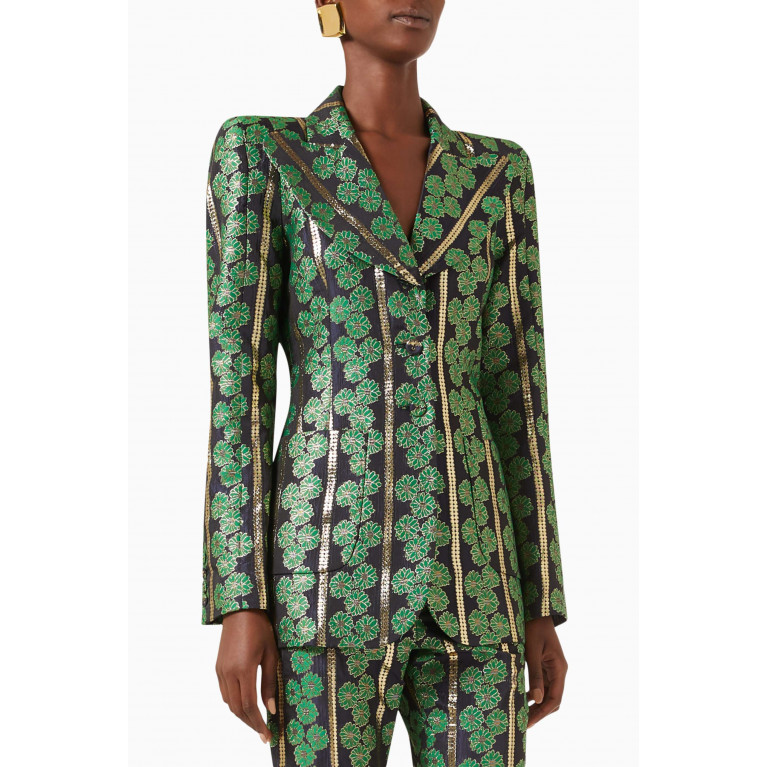 The Vampire's Wife - The Charlatan Suit Jacket in Metallic-jacquard