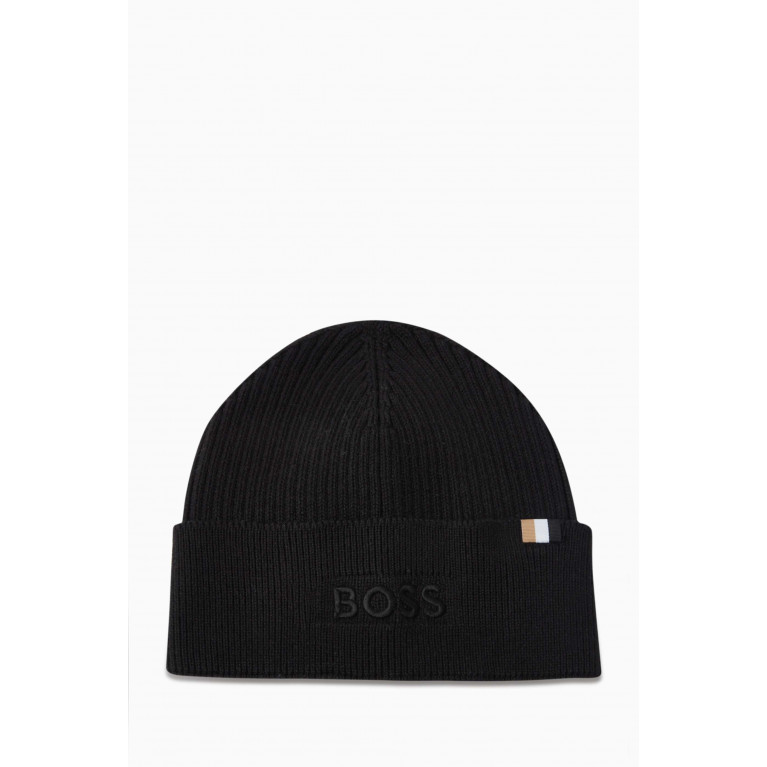 Boss - Magico Beanie Hat in Cotton Blend