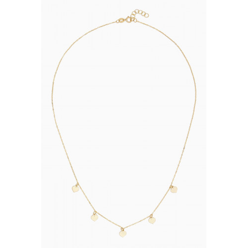 M's Gems - Viviana Heart Charm Necklace in 18kt Gold