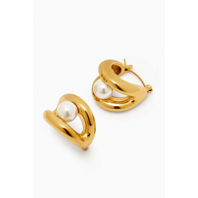 The Jewels Jar - Lucia Hoop Earrings in 18kt Gold-plated Stainless Steel