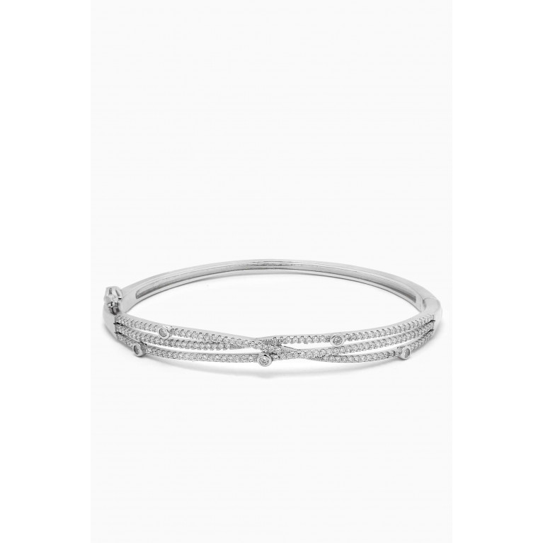 The Jewels Jar - Nadia Bangle in Sterling Silver