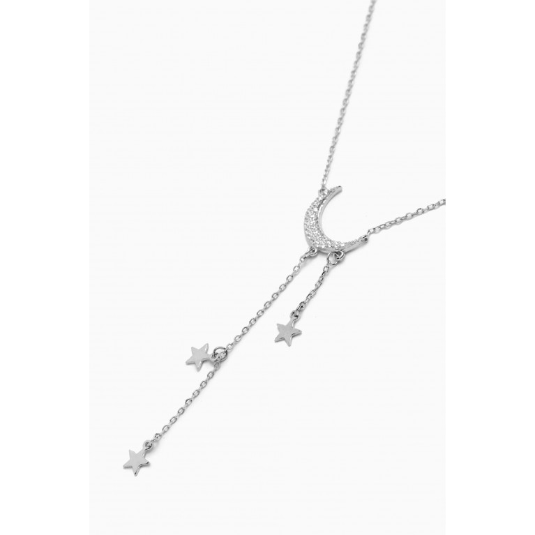 The Jewels Jar - Alia Lariat Necklace in Sterling Silver