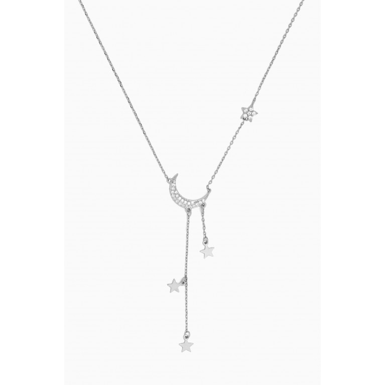 The Jewels Jar - Alia Lariat Necklace in Sterling Silver