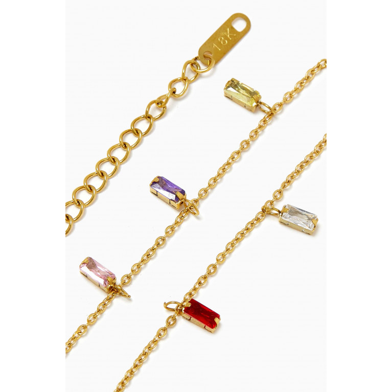 The Jewels Jar - Kiara Charm Bracelet in 18kt Gold-plated Stainless Steel