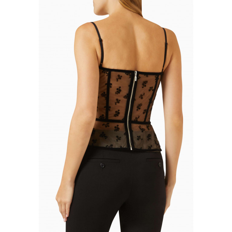 Rozie Corsets - Floral Bustier in Mesh