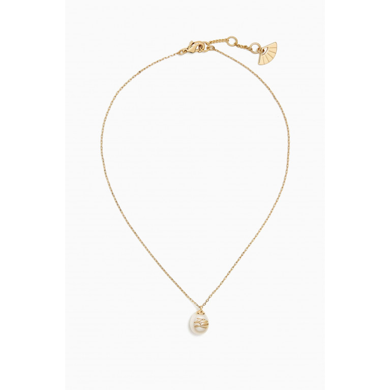 Karl Lagerfeld - K/Autograph Pearl Pendant Necklace in Brass