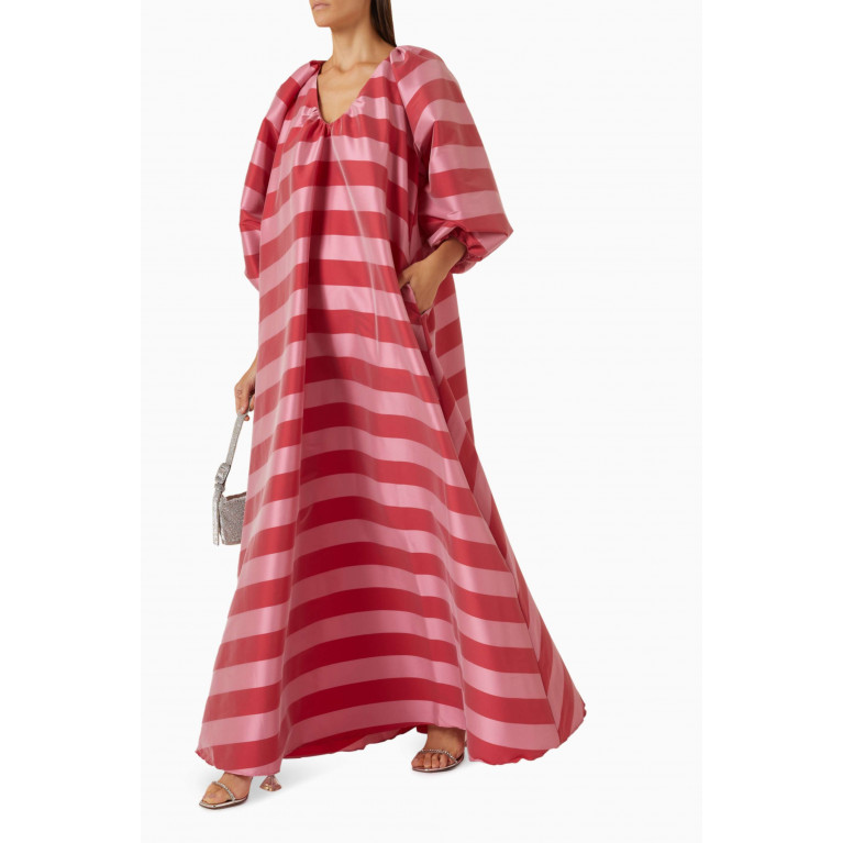 BERNADETTE - George Striped Dress in Taffeta Multicolour