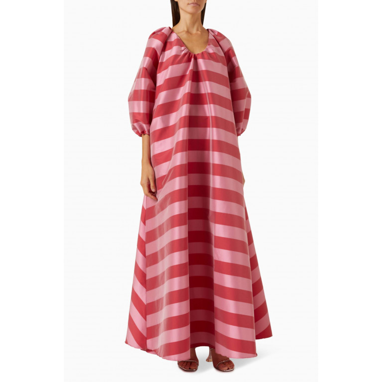 BERNADETTE - George Striped Dress in Taffeta Multicolour