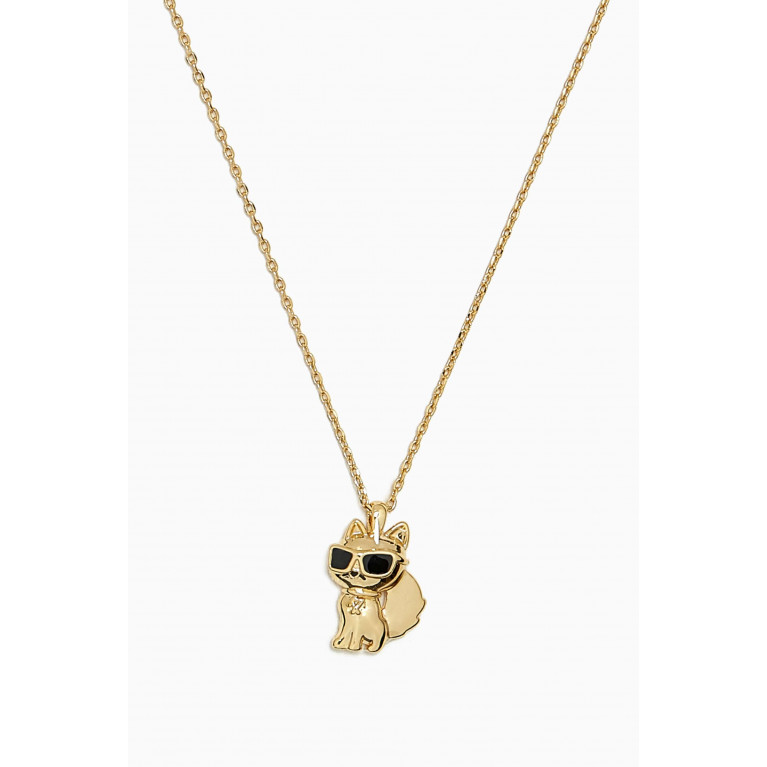 Karl Lagerfeld - K/Ikonik Choupette Necklace in Brass