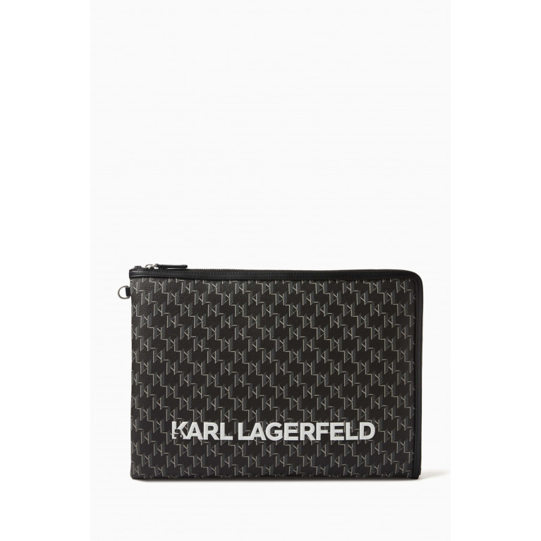 Karl Lagerfeld - K/ Monogram Klassik Pouch in Coated-canvas