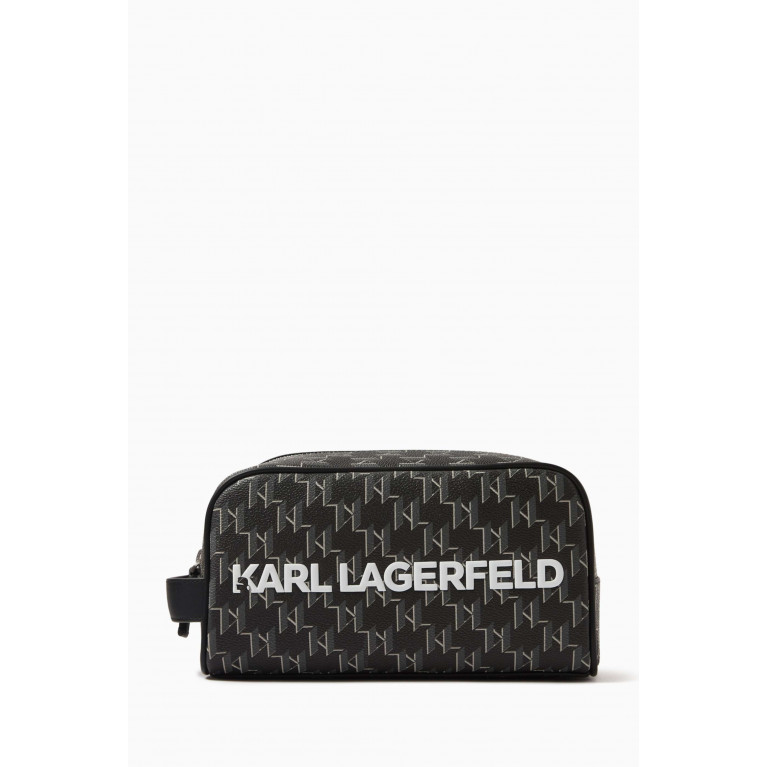 Karl Lagerfeld - K/ Monogram Klassik Washbag in Coated-canvas