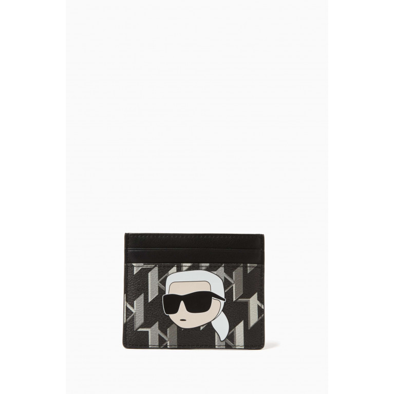 Karl Lagerfeld - K/Ikonik Monogram Card Holder in Coated Canvas