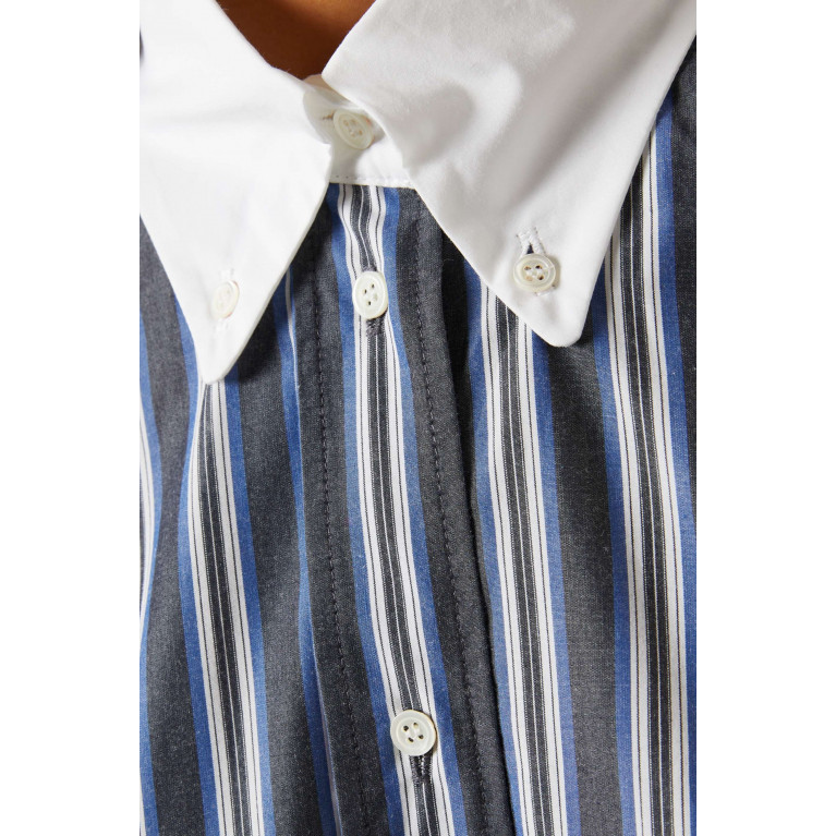 Sandro - Oversized Stripe Shirt in Cotton-poplin