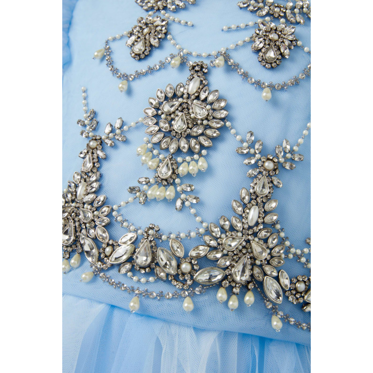 Marchesa Kids Couture - Jewel Embellished Gown in Tulle