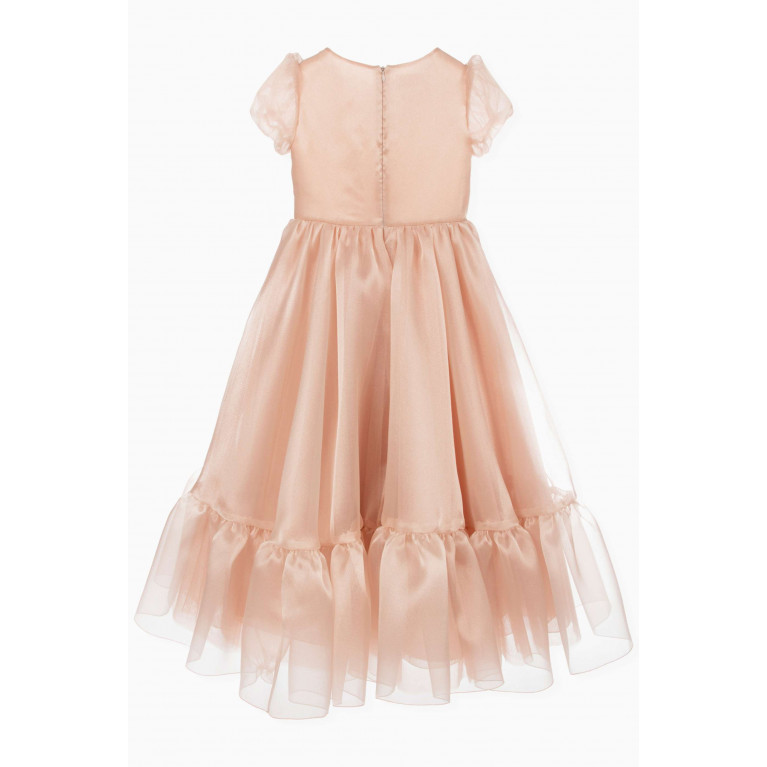 Marchesa Kids Couture - Bow Embellished Gown in Organza