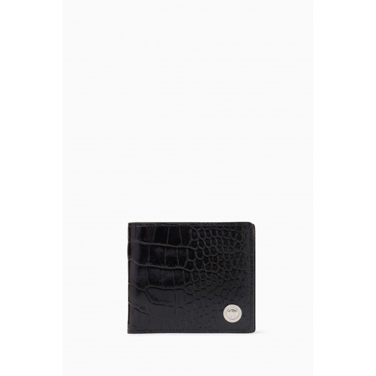 Versace - Medusa Biggie Zip Card Case in Croc-embossed Leather