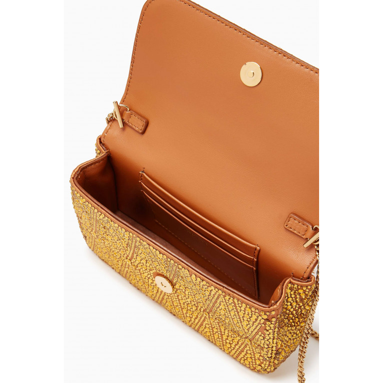 Versace - Mini Crystal Virtus Bag in Rhinestone-embellished Leather