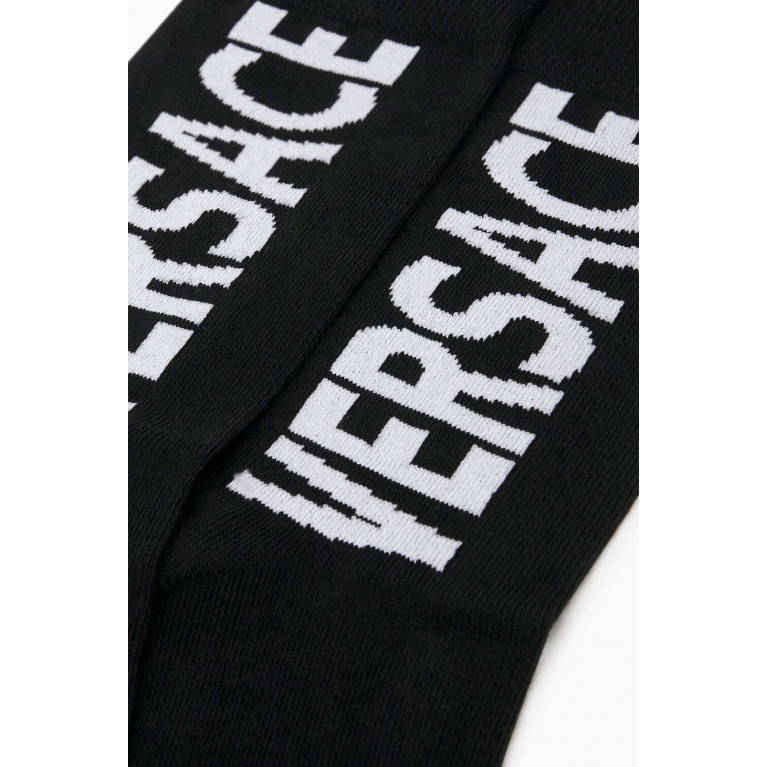 Versace - Logo Athletic Socks in Cotton-blend