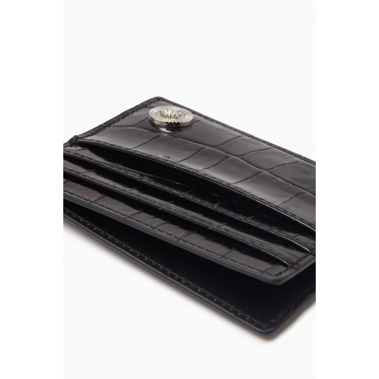 Versace - Medusa Biggie Card Case in Croc-embossed Leather