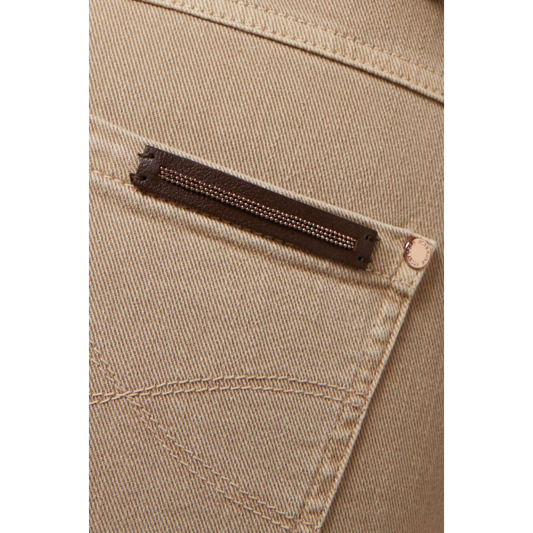 Brunello Cucinelli - Logo-patch Slim-fit Jeans in Denim