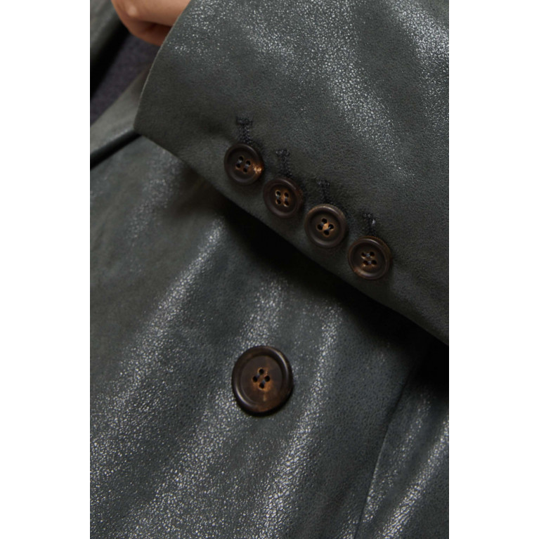 Brunello Cucinelli - Double-breasted Blazer in Leather