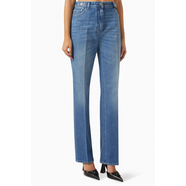 Versace - Stone-washed Straight-fit Jeans
