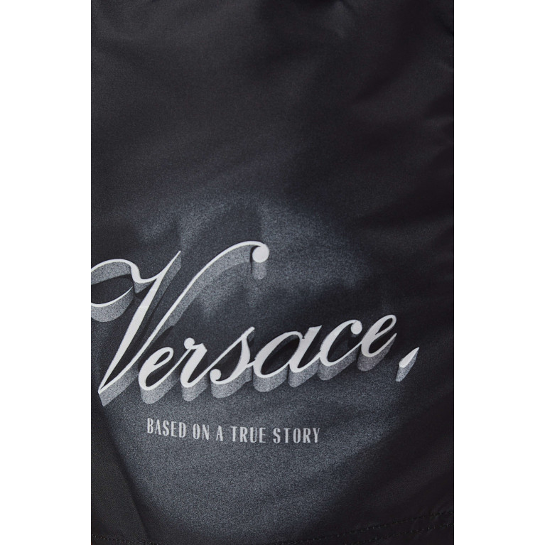 Versace - Film Tiles Swim Shorts in Stretch-nylon