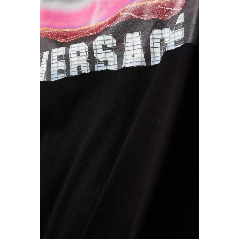 Versace - Graphic-print Oversized T-shirt in Jersey