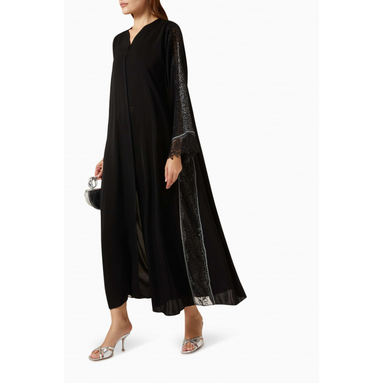 Rauaa Official - Embroidered Abaya in Organza-blend