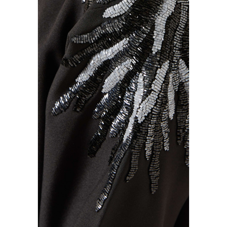 Rauaa Official - Bead-embellished Abaya in Crepe