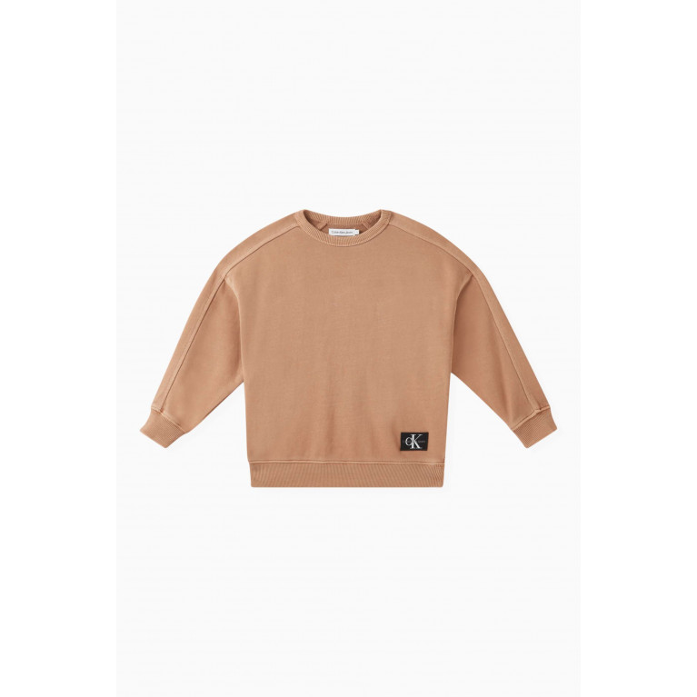 Calvin Klein - Mineral Dyed Sweatshirt in Cotton-terry Neutral