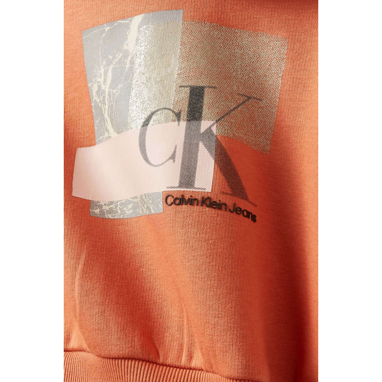 Calvin Klein - Layered Logo-print Hoodie in Cotton