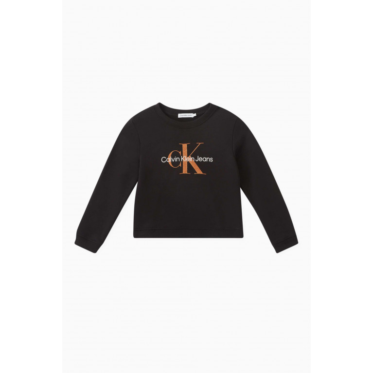 Calvin Klein - Logo-print Sweatshirt in Cotton Black
