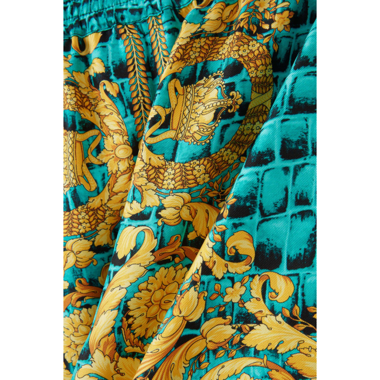 Versace - Barocco-Print Shorts in Silk