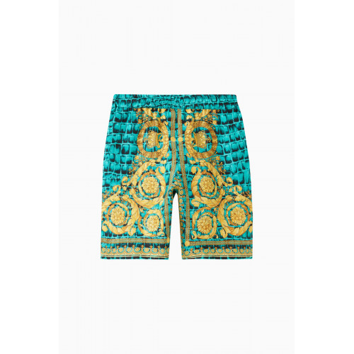 Versace - Barocco-Print Shorts in Silk