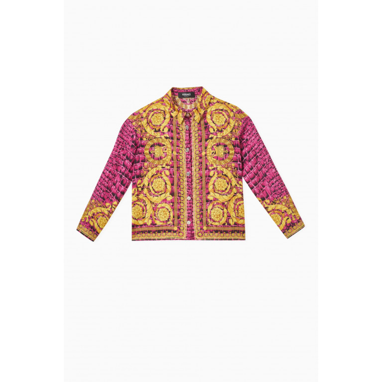 Versace - Barocco-Print Shirt in Silk