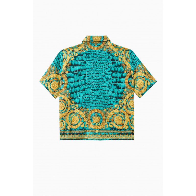 Versace - Baroccodile Shirt in Silk Twill